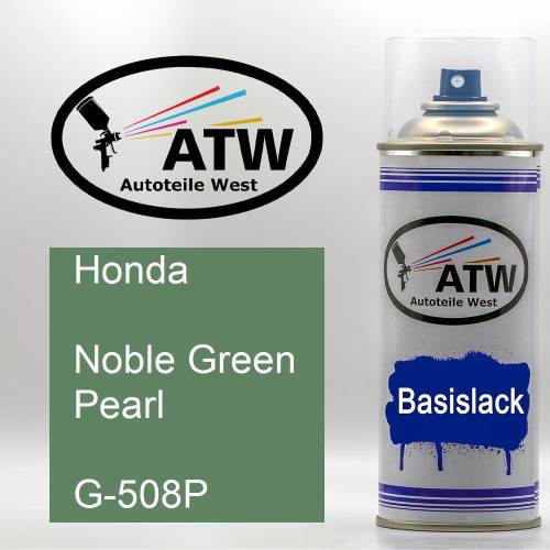 Honda, Noble Green Pearl, G-508P: 400ml Sprühdose, von ATW Autoteile West.